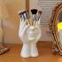 Unique Human Art Sculpture Makeup Brush Holder & Pen Cup – Resin Decorative Organizer, Anti-Drop Design, Lightweight Desk Ornament – Perfect for 11 Festival Gifts