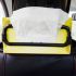 Car Organizer Bag Holder with Adjustable Strap – Yellow Plastic Tissue & Napkin Storage Box for Car Sun Visor & Center Console | Durable Travel Organizer Pouch for Handkerchiefs