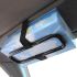 Car Organizer Bag Holder with Adjustable Strap – Yellow Plastic Tissue & Napkin Storage Box for Car Sun Visor & Center Console | Durable Travel Organizer Pouch for Handkerchiefs