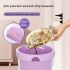 Roll of 100/50 Drawstring Purple Trash Bags – Heavy-Duty, Leak-Proof Garbage Bags for Kitchen, Bathroom, Bedroom & Living Room – Tear-Resistant Plastic Waste Bags for Home Use