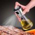 Stainless Steel & Glass Oil Spray Bottle 200ML– BPA-Free, Pressurized Sprayer for Cooking, Grilling & BBQ – Olive Oil Dispenser, Sleek Triangular Design – Eid Gift – Large Capacity
