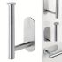 Self-Adhesive Toilet Paper Holder – Black Stainless Steel, Wall-Mounted Without Drilling, Rustproof Bathroom Tissue Holder for Toilet, Kitchen & Shower Towel Storage