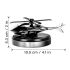 Solar-Powered Helicopter Car Air Freshener – Auto Rotating Aviation Alloy Dashboard Diffuser, Long-Lasting Aromatherapy Car Interior Decoration, Creative Aircraft Gift for Drivers