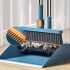 Household Broom and Dustpan Set with Long Handle – Rotatable Broom with Comb Teeth for Easy Floor Sweeping – Cleaning Supplies for Home, Kitchen, Room, Office