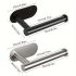 Self-Adhesive Toilet Paper Holder – Black Stainless Steel, Wall-Mounted Without Drilling, Rustproof Bathroom Tissue Holder for Toilet, Kitchen & Shower Towel Storage