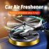 Solar-Powered Helicopter Car Air Freshener – Auto Rotating Aviation Alloy Dashboard Diffuser, Long-Lasting Aromatherapy Car Interior Decoration, Creative Aircraft Gift for Drivers