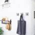 4-Pack Heavy-Duty Self-Adhesive Stainless Steel Wall Hooks – Waterproof, Rustproof Bathroom & Bedroom Hangers for Towels, Robes, Clothes & Accessories – Modern Square Design, Easy Install
