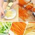 Stainless Steel Multi-Functional Vegetable Peeler & Slicer – Sharp Blade Manual Kitchen Tool for Potatoes, Carrots, Fruits – Ergonomic Handle, Grater, Chopper, Durable