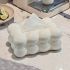 Cloud-Shaped Glossy Tissue Box – Milk White Bubble Design, Square Modern Home Decor for Living Room, Bedroom, Bathroom & Coffee Table – Durable Plastic Napkin Dispenser, Stylish & Functional