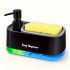 4-in-1 Dish Soap Dispenser Set with Sponge Holder – Leakproof, Battery-Free, Perfect Pump, Plastic Kitchen & Bathroom Soap Dispenser – Christmas/Halloween Gift Idea