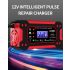 12V 6A Smart Pulse Battery Charger with LCD Display | Auto & Manual Modes, Temperature Compensation, Overcharge Protection | Car & Motorcycle Battery Repair Tool