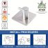 4-Pack Heavy-Duty Self-Adhesive Stainless Steel Wall Hooks – Waterproof, Rustproof Bathroom & Bedroom Hangers for Towels, Robes, Clothes & Accessories – Modern Square Design, Easy Install