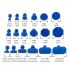 T-Type Puller +18pc Blue Gasket Car Dent Repair Tool Kit – Short T-Puller for Paintless Dent Pulling, Non-Metal Surface Dent Removal, Easy DIY Auto Body Repair
