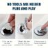 Universal Bathroom Sink Stopper – Anti-Odor Pop-Up Drain Plug with Hair Catcher, Fits 1.2–1.5 Inch Drains, Rust-Resistant Copper Core, Easy Install, Fast Drainage & Anti-Clog Design