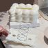 Cloud-Shaped Glossy Tissue Box – Milk White Bubble Design, Square Modern Home Decor for Living Room, Bedroom, Bathroom & Coffee Table – Durable Plastic Napkin Dispenser, Stylish & Functional