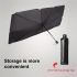 Compact Roll-Up Car Sunshade for Front Window – UPF50+ UV Protection & Heat Insulation, Easy-to-Use Black Umbrella Design, Universal Fit Sun Protection Curtain, Auto Interior Accessory