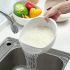 Versatile Plastic Bowl with Strainer – Multi-Functional Kitchenware for Washing Rice, Fruits & Vegetables – Durable, Easy to Use, No Power Required – Dormitory & Home Essentials