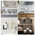 Self-Adhesive Toilet Paper Holder – Black Stainless Steel, Wall-Mounted Without Drilling, Rustproof Bathroom Tissue Holder for Toilet, Kitchen & Shower Towel Storage