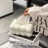 Cloud-Shaped Glossy Tissue Box – Milk White Bubble Design, Square Modern Home Decor for Living Room, Bedroom, Bathroom & Coffee Table – Durable Plastic Napkin Dispenser, Stylish & Functional