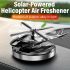 Solar-Powered Helicopter Car Air Freshener – Auto Rotating Aviation Alloy Dashboard Diffuser, Long-Lasting Aromatherapy Car Interior Decoration, Creative Aircraft Gift for Drivers