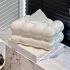 Cloud-Shaped Glossy Tissue Box – Milk White Bubble Design, Square Modern Home Decor for Living Room, Bedroom, Bathroom & Coffee Table – Durable Plastic Napkin Dispenser, Stylish & Functional