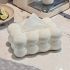 Cloud-Shaped Glossy Tissue Box – Milk White Bubble Design, Square Modern Home Decor for Living Room, Bedroom, Bathroom & Coffee Table – Durable Plastic Napkin Dispenser, Stylish & Functional