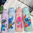 Disney KLM Cartoon Transparent Sports Water Bottle 800ML – Leakproof Pop-Up Lid, Lightweight Rectangle Bottle for Gym, Fitness, Running & Outdoor Hydration – Fun & Durable Gift