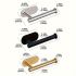 Self-Adhesive Toilet Paper Holder – Black Stainless Steel, Wall-Mounted Without Drilling, Rustproof Bathroom Tissue Holder for Toilet, Kitchen & Shower Towel Storage