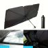 Compact Roll-Up Car Sunshade for Front Window – UPF50+ UV Protection & Heat Insulation, Easy-to-Use Black Umbrella Design, Universal Fit Sun Protection Curtain, Auto Interior Accessory