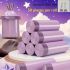 Roll of 100/50 Drawstring Purple Trash Bags – Heavy-Duty, Leak-Proof Garbage Bags for Kitchen, Bathroom, Bedroom & Living Room – Tear-Resistant Plastic Waste Bags for Home Use