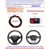 Crystal Carbon Fiber Faux Leather Car Steering Wheel Cover – 15 Inch (36.83–38.1cm), Anti-Slip, Odor-Free, Embroidered Design, Universal Fit Car Interior Accessory