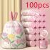 100-Pack Lavender Scented Drawstring Trash Bags – Large, Thick, Tear-Resistant, Floral Design, Multipurpose Disposable Bags for Kitchen, Bathroom, Bedroom, Living Room & Toilet