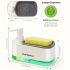 4-in-1 Dish Soap Dispenser Set with Sponge Holder – Leakproof, Battery-Free, Perfect Pump, Plastic Kitchen & Bathroom Soap Dispenser – Christmas/Halloween Gift Idea