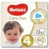 Huggies Extra Care Diapers Size 4 (8-14kg) – Pack of 40 | Gentle Skin Care | 3 Absorbent Channels | Even Wetness Distribution | Stretchy Waistband | Breathable | 0% Perfume Latex Chlorine