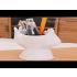 Unique Human Art Sculpture Makeup Brush Holder & Pen Cup – Resin Decorative Organizer, Anti-Drop Design, Lightweight Desk Ornament – Perfect for 11 Festival Gifts