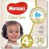 Huggies Extra Care Diapers, Size 4+ (10-16kg), in a Pack of 38 Diapers – Gentle Skin Care, 3 Absorbent Channels, Distributed Wetness Evenly, Breathable Soft Materials, 0% Perfume, Latex-Free