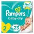 Pampers Baby-Dry Diapers, Size 2 (4-8kg), in a 23-Diaper Pack – No.1 Choice of Pediatricians for Comfort, Protection and Up to 12 Hours of Dryness